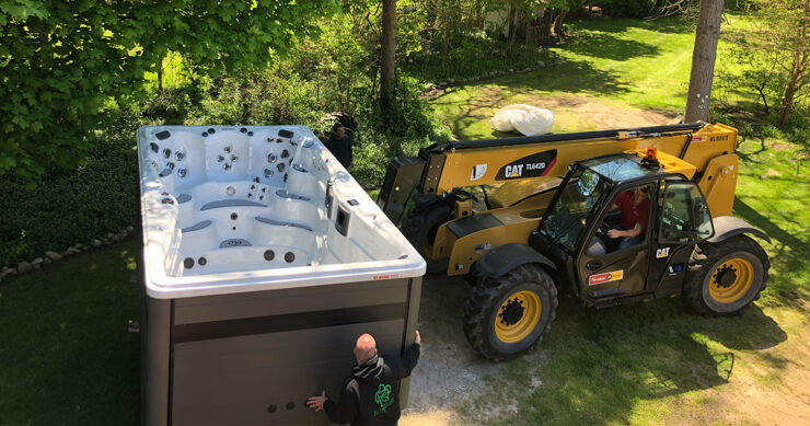 instalación de swim spa