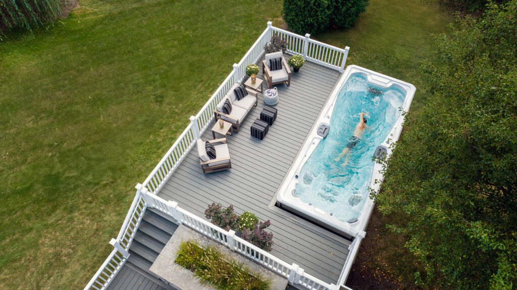 piscina para hacer ejercicio en casa