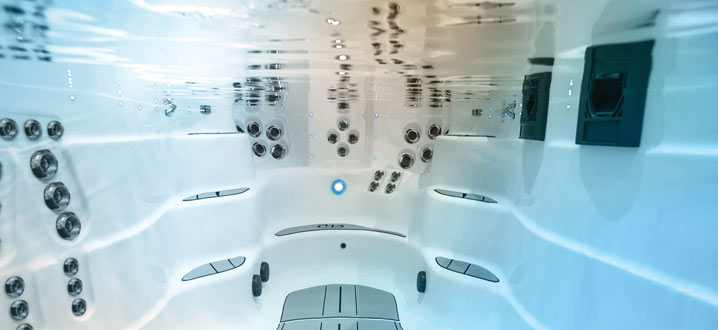 fotografía submarina en el interior de un H2X Swim Spa