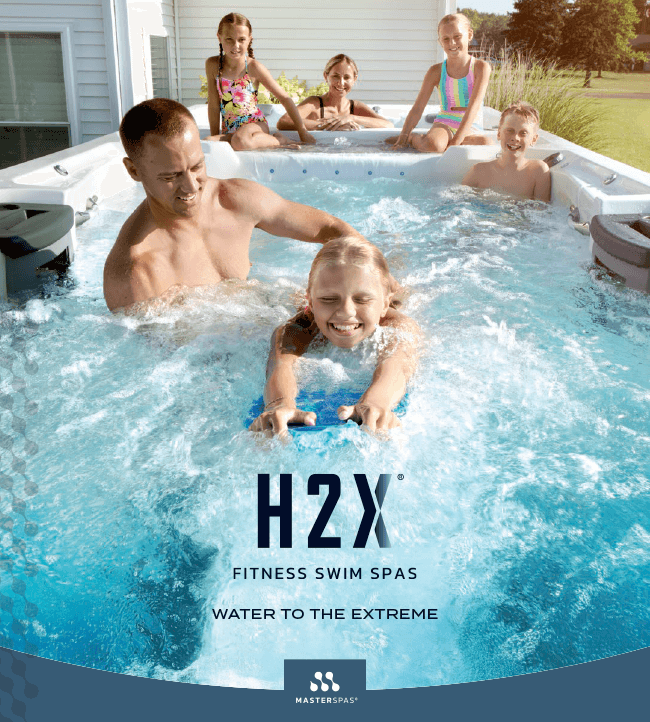 Portada del folleto del Swim Spa H2X Fitness.