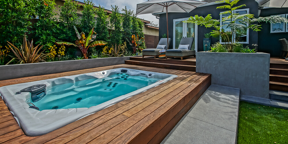 Instalación de un Swim Spa de H2X Fitness.